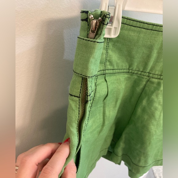Double Stitch high waisted green retro shorts size 25 - Picture 4 of 6